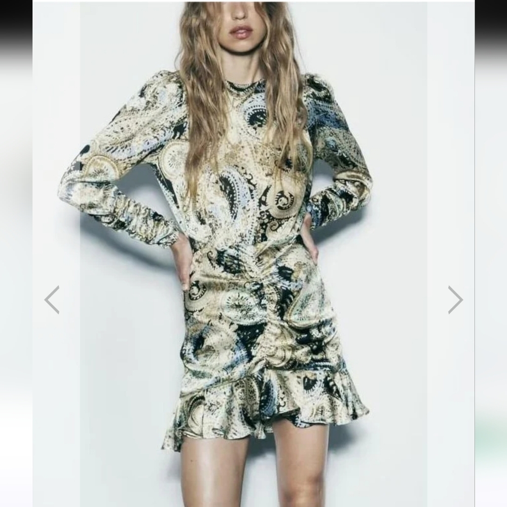 Zara Paisley Dress Like New Size S